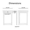 Finch Atwood Bedside Table with Drawer, Small Side End Accent Nightstand for Bedroom or Living Room Sofa, Fully Assembled, White view 3