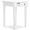 Finch Atwood Bedside Table with Drawer, Small Side End Accent Nightstand for Bedroom or Living Room Sofa, Fully Assembled, White view 4