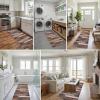 Bathroom Rug Runner 2x6, Thick Anti-Fatigue Non-Slip Memory Foam Kitchen Runner Mat, Farmhouse Wood Printed, Absorbent Washable Cushioned Carpet for Double Vanity, Shower,Laundry view 4