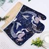 Crystal Emotion Kitchen Oven Mitts and Pot Holders Sets, Sexy Fish Women with Stars Heat Resistant Oven Gloves and Potholders Hot Pads Set Non-Slip Mittens for Cooking BBQ Baking Grilling view 3
