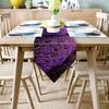 SODIKA Table Runner Linen Burlap Table Cloth Runner for Kitchen Wedding Holiday Parties Events Decoration,Linen Burlap Table Runner Dresser Scarves,Lavender Field Landscape 14 X 72 in view 2