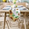 SODIKA Table Runner Linen Burlap Table Cloth Runner for Kitchen Wedding Holiday Parties Events Decoration,Linen Burlap Table Runner Dresser Scarves,Sunflowers You are My Sunshine 13 X 90 in view 2