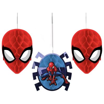 amscan Spiderman Webbed Wonder Honeycomb Deco 3 [Contains 2 Manufacturer Retail Unit(s) Per SKU# 291860
