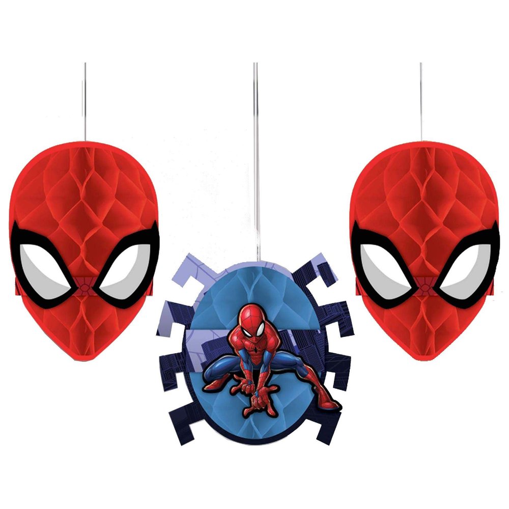 amscan Spiderman Webbed Wonder Honeycomb Deco 3 [Contains 2 Manufacturer Retail Unit(s) Per SKU# 291860