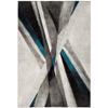 HNU 2'7" x 5' Rectangle Mid-Century Modern Abstract Area Rug, Contemporary Power-Loomed Enhanced Polypropylene Fibers Soft Long Lasting Durability Colorful Blue Grey Area Rug, Perfect for Living Room view 1