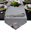 SODIKA Table Runner Linen Burlap Table Cloth Runner for Kitchen Wedding Holiday Parties Events Decoration,Linen Burlap Table Runner Dresser Scarves,Congratulations Graduates 16 X 72 in view 1