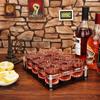 D&Z 2 oz Shot Glass with Holder, Tequila Shot Glass Set, Easy to Carry 12 Heavy Base Glasses without Spilling, Clear Modern Acrylic Server Tray for Wedding,Anniversary,Graduation,Housewarming,Birthday view 4