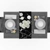 SODIKA Table Runner Linen Burlap Table Cloth Runner for Kitchen Wedding Holiday Parties Events Decoration,Linen Burlap Table Runner Dresser Scarves,Marble Black 16 X 72 in view 3
