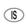 MAGNET Is Iceland Country Code Oval Icelandic Euro Magnetic Vinyl Car Fridge Sticks to any Metal Surface 5" view 1