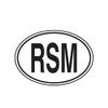 MAGNET Rsm San Marino Country Code Oval Sammarinese Euro Magnetic Vinyl Car Fridge Sticks to any Metal Surface 5" view 1
