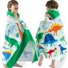 VOOVA & MOVAS Dinosaur Toddler Hooded Towel for Boys 3-8, Large 30"x50" 100% Cotton Ultra Absorbent Wearable Wrap, Bath Towel for Beach Pool Swim, Birthday Gift for Kids view 1