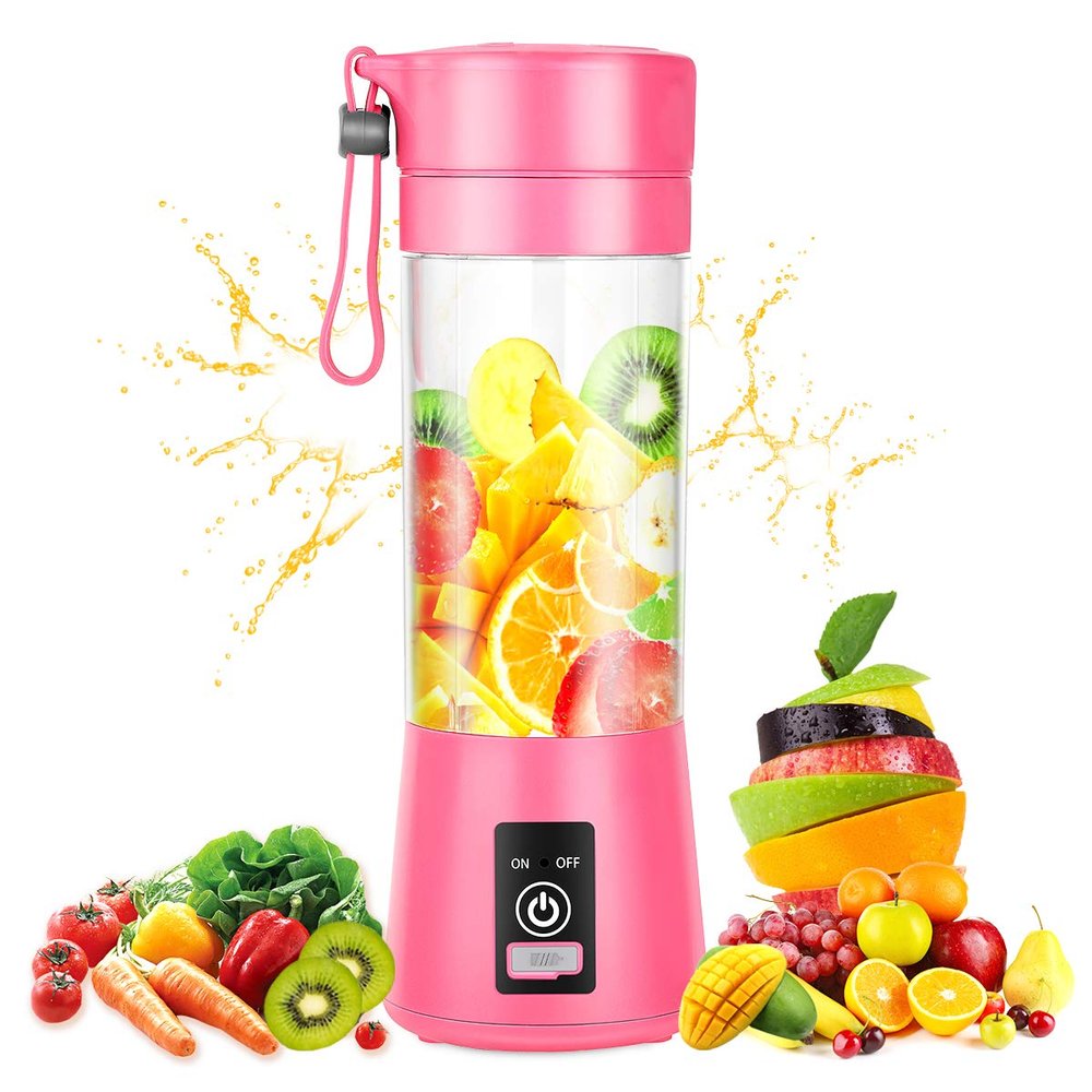 Portable Blender, Personal Mixer Fruit Rechargeable USB Mini Blender for Smoothie Fruit Juice Milk Shake, Personal Blender