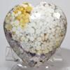 65mm King Cobra Jasper Puffy Heart Multicolor Natural Orbicular Orbs Mineral Sparkling Crystal Polished Gemstone - India + Acrylic Display Stand view 1