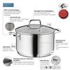 kela FLAVORIA 24 cm Meat Pot, Induction Cooking Pot, 5.5 L, Glass Lid with Steam Exhaust Valve, Internal Graduation, Large Pot, Uncoated view 4