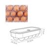 Egg Tray With Lid, Container Plastic Transparent Storage Box Holder view 2