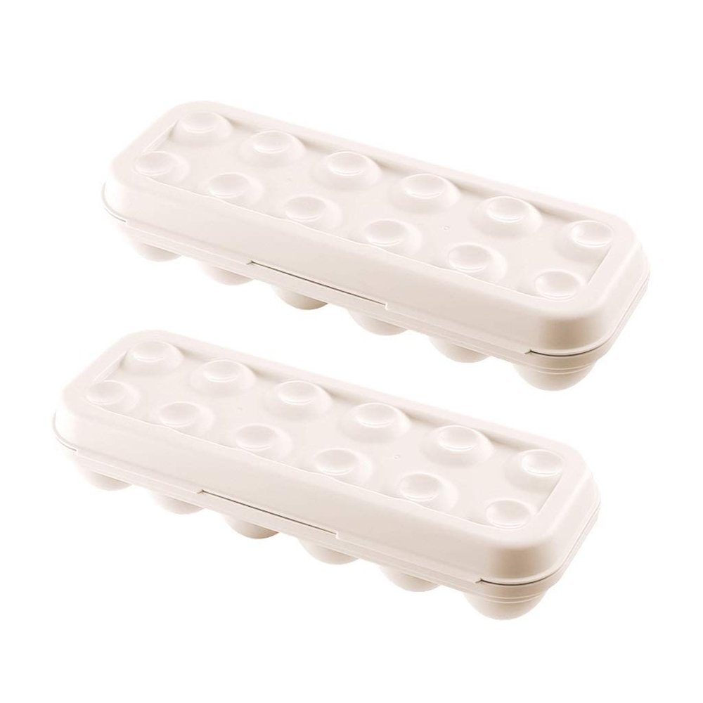 Egg Tray With Lid, Lockable Container Plastic Storage Box Holder For Chicken Duck Hen, Pack Of 2