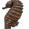 Nautical Tropical Set of 2 Seahorse Wall Sculptures Decor Marine Life Figures (Copper) view 2