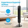 Senville 42" Oscillating Tower Fan for Bedroom, Remote, Bladeless, Quiet, 3 Modes, 7-Hour Timer, LED Display, Black view 2