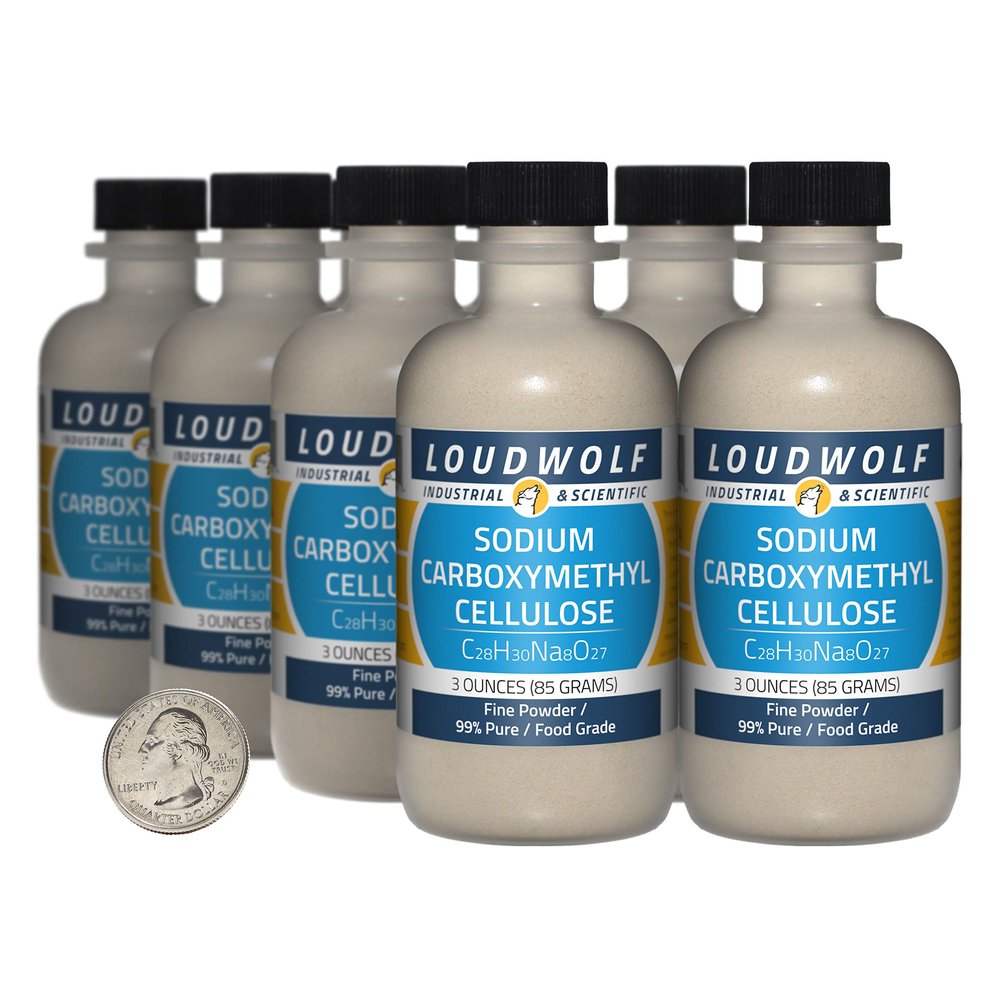 Sodium Carboxymethyl Cellulose / 1.5 Pounds / 8 Bottles / 99% Pure Food Grade/Fine Powder