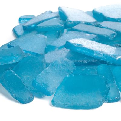 Nautical Crush Trading Sea Glass | Caribbean Blue Colored Sea Glass Mix | 55 Ounces of Sea Glass for Art Crafts and Decor | Sea Glass Bulk