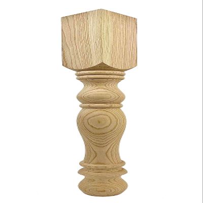 Highland Manor Wood Products Bedford Dining Table Leg - 29" Tall x 3 1/2" Wide - Unfinished Wooden Leg for Kitchen Dining Tables, Classic Home Decor, or Desks (Cherry) (1 Leg)
