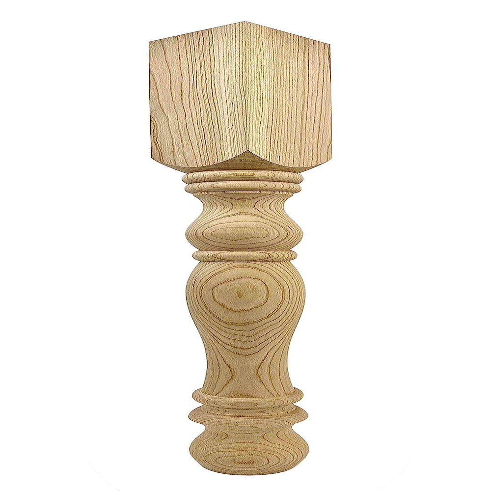 Highland Manor Wood Products Bedford Dining Table Leg - 29" Tall x 3 1/2" Wide - Unfinished Wooden Leg for Kitchen Dining Tables, Classic Home Decor, or Desks (Cherry) (1 Leg)