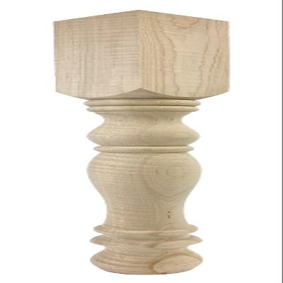 Highland Manor Wood Products Bedford Dining Table Leg - 29" Tall x 3 1/2" Wide - Unfinished Wooden Leg for Kitchen Dining Tables, Classic Home Decor, or Desks (Maple) (1 Leg)