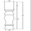 Highland Manor Wood Products Bedford Dining Table Leg - 29" Tall x 3 1/2" Wide - Unfinished Wooden Leg for Kitchen Dining Tables, Classic Home Decor, or Desks (Maple) (1 Leg) view 2