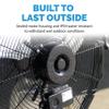 NewAir 20" High Velocity Wall Mount Fan, Heavy Duty Waterproof Outdoor Fan, Adjustable Tilt and 3 Speeds up to 4650 CFM, Pull Chain Switch | Wall Fan or Garage Fan for Indoor, Patio, Gym or Porch view 2