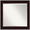 Amanti Art Brown Bathroom Mirror for Over Sink, 27x33 Coffee Bean Brown Rectangle Vanity Mirror, Large Casual Frame, Hangs Horizonally and Vertically, Bathroom Wall Decor, Beveled Edge view 1