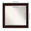 Amanti Art Brown Bathroom Mirror for Over Sink, 27x33 Coffee Bean Brown Rectangle Vanity Mirror, Large Casual Frame, Hangs Horizonally and Vertically, Bathroom Wall Decor, Beveled Edge view 4