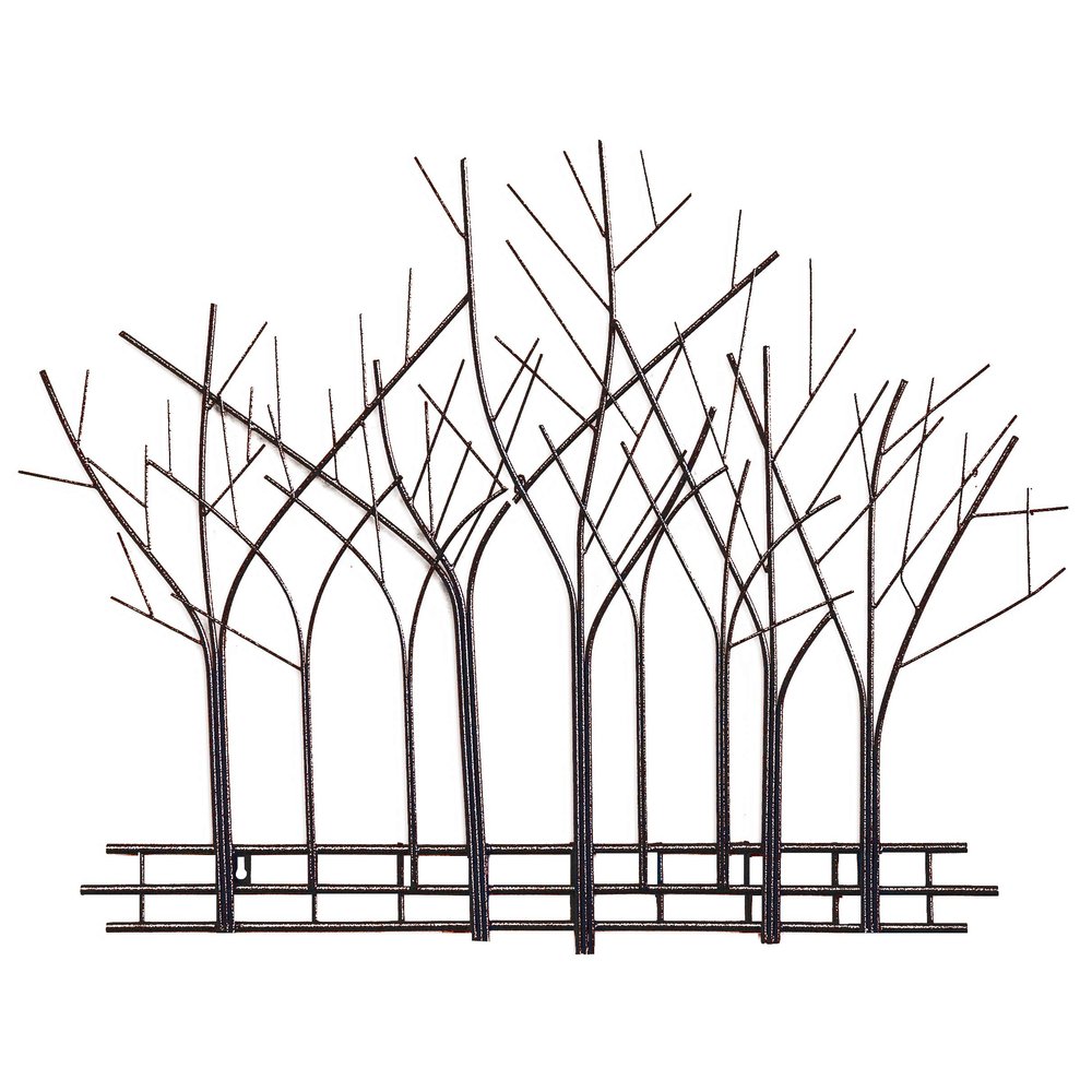 DecorShore Winter Trees Metal Wall Art Sculpture, Contemporary Bronze Metal Wire Sculpture Wall Decor Art for Home Office