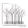 DecorShore Winter Trees Metal Wall Art Sculpture, Contemporary Bronze Metal Wire Sculpture Wall Decor Art for Home Office view 3