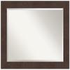 Amanti Art Brown Bathroom Mirror for Over Sink, 27x33 Wildwood Brown Rectangle Vanity Mirror, Large Country Rustic Frame, Hangs Horizonally and Vertically, Bathroom Wall Decor, Beveled Edge view 1