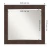 Amanti Art Brown Bathroom Mirror for Over Sink, 27x33 Wildwood Brown Rectangle Vanity Mirror, Large Country Rustic Frame, Hangs Horizonally and Vertically, Bathroom Wall Decor, Beveled Edge view 4