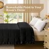 downluxe King Size Blanket with Satin Trim, Lightweight Down Alternative King Blanket for All Season, Machine Washable (Black, 108 x 90 Inch) view 3