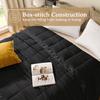 downluxe King Size Blanket with Satin Trim, Lightweight Down Alternative King Blanket for All Season, Machine Washable (Black, 108 x 90 Inch) view 4