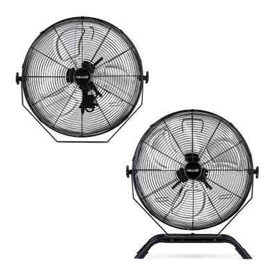 NewAir 18" 2-in-1 High Velocity Fan Floor or Wall Mounted | Weather-Resistant with 4,000 CFM Airflow, 3 Speeds and Heavy-Duty Blades | Fan for Garage, Workshop, Patio & Outdoor Use