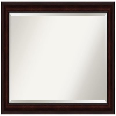 Amanti Art Brown Bathroom Mirror for Over Sink, 29x41 Coffee Bean Brown Rectangle Vanity Mirror, Large Casual Frame, Hangs Horizonally and Vertically, Bathroom Wall Decor, Beveled Edge