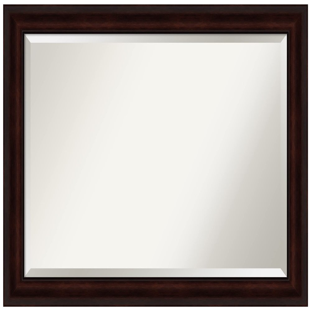 Amanti Art Brown Bathroom Mirror for Over Sink, 29x41 Coffee Bean Brown Rectangle Vanity Mirror, Large Casual Frame, Hangs Horizonally and Vertically, Bathroom Wall Decor, Beveled Edge