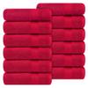 Ample Decor Hand Towel 18 X 28 Inch Pack of 12 600 GSM 100% Cotton, Soft Absorbent Thick Durable Premium Quality, for Hotel, Bathroom, Spa, Daily Use, Gym - Red view 1