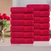 Ample Decor Hand Towel 18 X 28 Inch Pack of 12 600 GSM 100% Cotton, Soft Absorbent Thick Durable Premium Quality, for Hotel, Bathroom, Spa, Daily Use, Gym - Red view 2