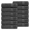 Ample Decor Soft Absorbent Hand Towels 18 X 28 Inch 600 GSM 100% Cotton- 12Pcs Grey view 1