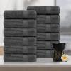 Ample Decor Soft Absorbent Hand Towels 18 X 28 Inch 600 GSM 100% Cotton- 12Pcs Grey view 2