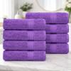 Ample Decor Hand Towel 18 X 28 Inch Pack of 8 600 GSM 100% Cotton, Soft Absorbent Thick Durable Premium Quality, for Hotel, Bathroom, Spa, Daily Use, Gym - Machine Washable - Purple view 2