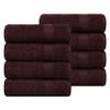 Ample Decor Bathroom Hand Towels 18 X 28 Inch 600 GSM 100% Cotton, Soft Absorbent - 8 Pcs Brown view 1