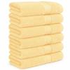 Ample Decor Hand Towel 18 X 28 Inch Pack of 6 600 GSM 100% Cotton,Oeko Tex Certified Soft Absorbent Thick Durable Premium Quality, for Hotel, Bathroom, Spa,Daily Use,Gym-Machine Washable-Yellow view 1