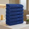 Ample Decor Hand Towel 18 X 28 Inch 600 GSM 100% Cotton, Soft Absorbent Hand Towels - Set of 6 - Navy Blue view 2