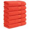 Ample Decor Hand Towel 18 X 28 Inch Pack of 6 600 GSM 100% Cotton,Oeko Tex Certified Soft Absorbent Thick Durable Premium Quality, for Hotel, Bathroom, Spa, Daily Use, Gym - Machine Washable-Orange view 1