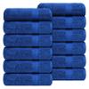 Ample Decor Hand Towels 18 X 28 Inch Set of 12 600 GSM 100% Cotton, Soft Absorbent Thick Durable Premium Quality, for Hotel, Bathroom, Spa, Daily Use, Gym - Machine Washable - Navy Blue